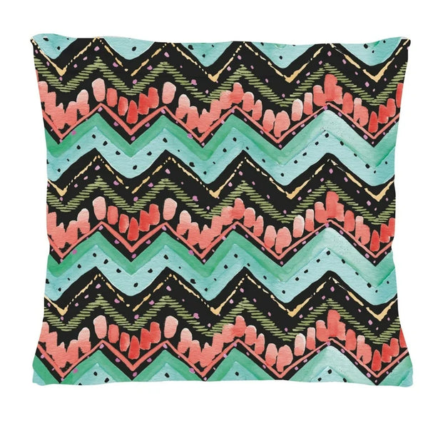 Fairy Wonderland Outdoor/Indoor Black Pillow Cover