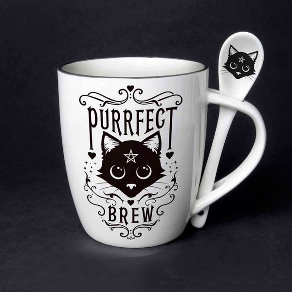 Cat Mug and Spoon Set - Divine Clarity