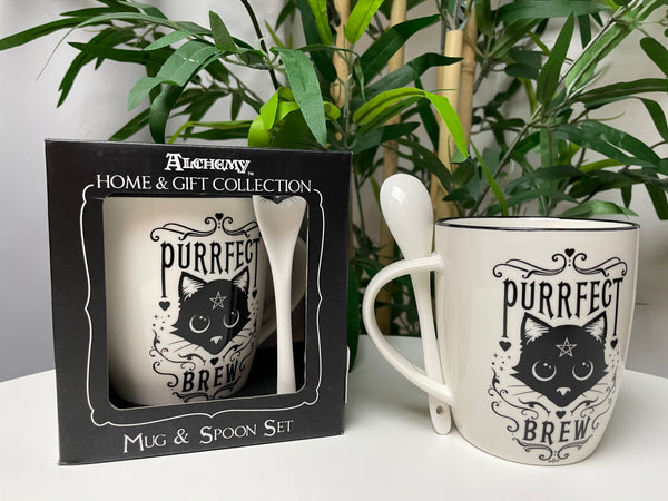 Cat Mug and Spoon Set - Divine Clarity