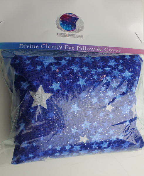 Eye Pillow - Sparkly Star Blue Cover - Divine Clarity