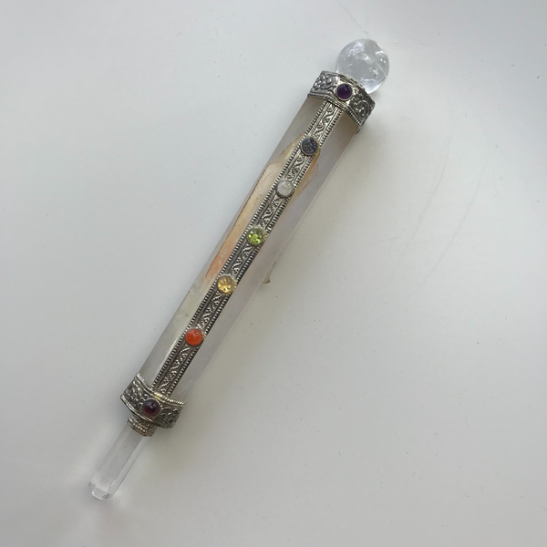 Quartz Stone Chakra Wand - Divine Clarity