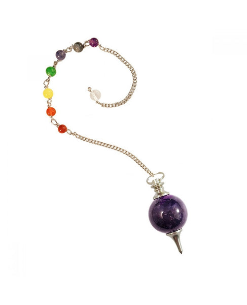 Amethyst Ball Pendulum - Chakra Chain - Divine Clarity