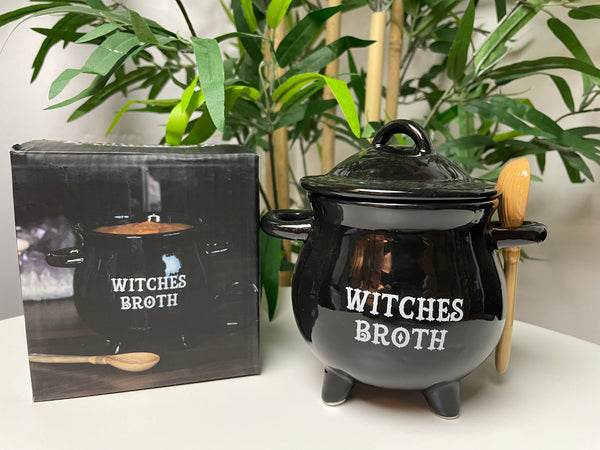 Witches Soup Bowl with Broom Spoon - Divine Clarity