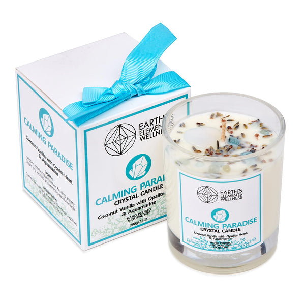 Crystal Candle: Calming Paradise - Divine Clarity
