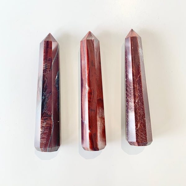 Red Tiger Eye Obelisk - Divine Clarity