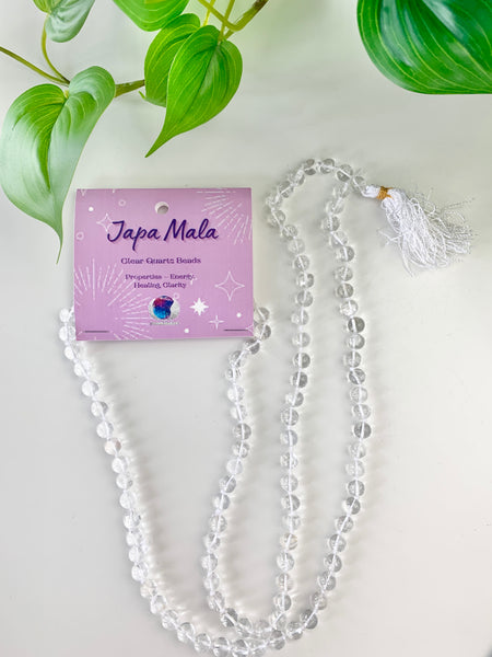 Japa Mala Bead Necklace - Various Bead Options - Divine Clarity