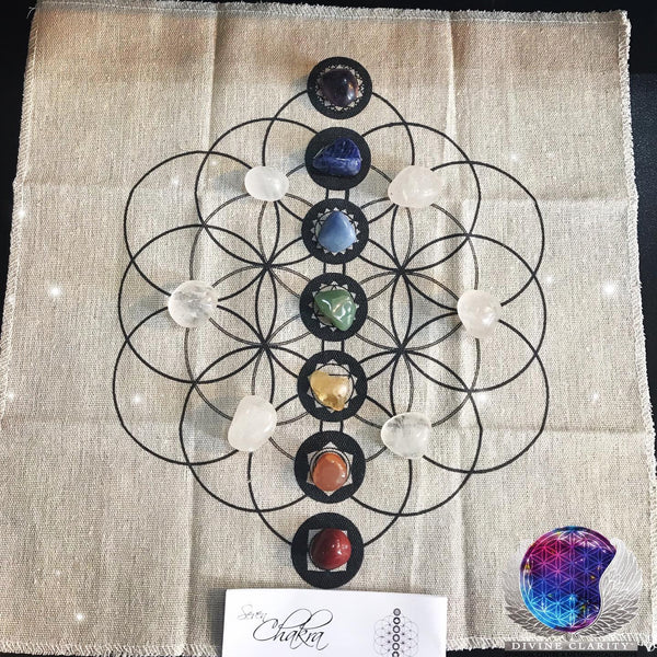 Crystal Grid Kit - Balance / Seven Chakras - Divine Clarity