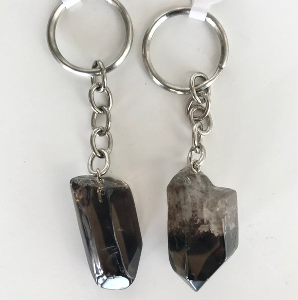 Smokey Quartz Point Keychain - Divine Clarity