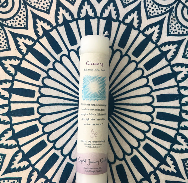 Cleansing - Reiki Energy Charged Pillar Candle - Divine Clarity