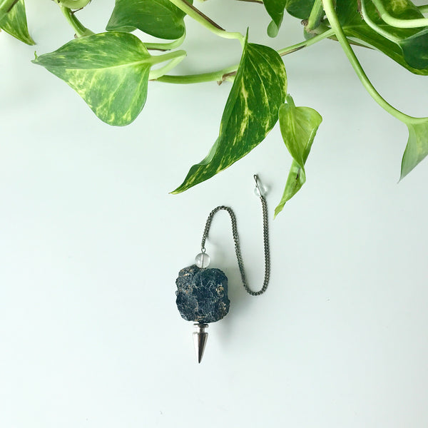 Raw Black Tourmaline Pendulum - Divine Clarity