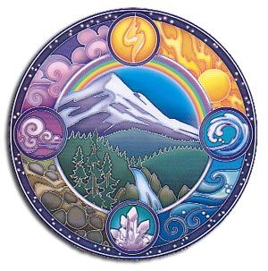 Window Sticker: Mountain Elements - Divine Clarity