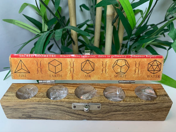 Sacred Geometry Platonic Solid Set - Clear Quartz - Divine Clarity