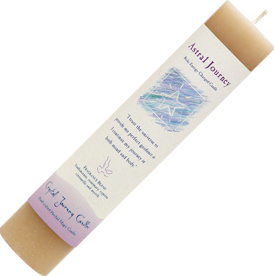 Astral Journey - Reiki Energy Charged Pillar Candle - Divine Clarity