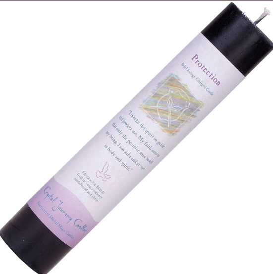 Protection - Reiki Energy Charged Pillar Candle - Divine Clarity