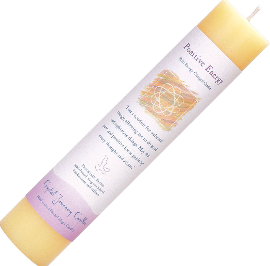 Positive Energy - Reiki Energy Charged Pillar Candle - Divine Clarity