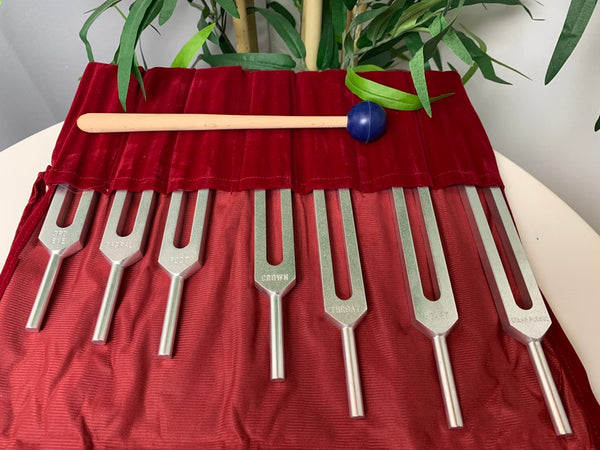 7 Chakra Tuning Fork Set - Divine Clarity