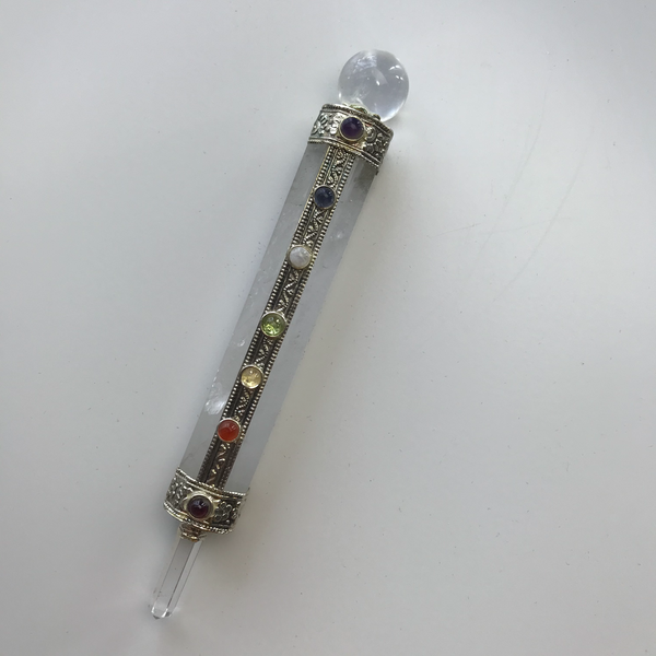 Quartz Stone Chakra Wand - Divine Clarity