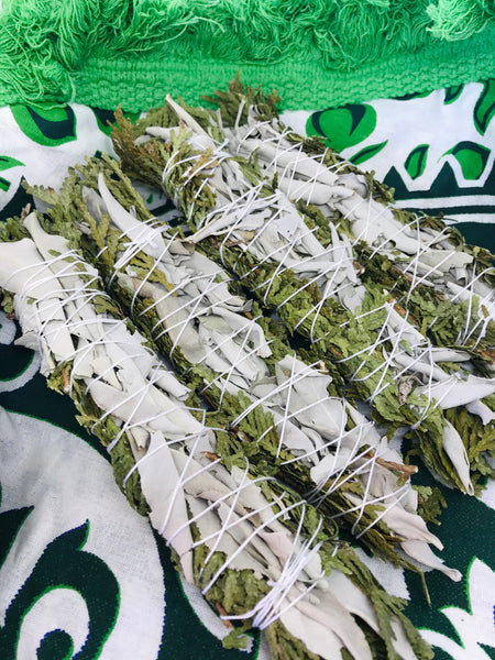 Organic Cedar & Sage Smudge Stick 8" - Divine Clarity