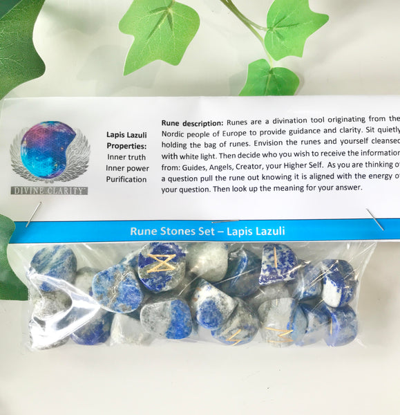 Divination Rune Set - Lapis Lazuli - Divine Clarity