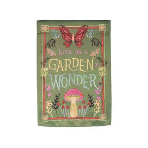 Garden of Wonder Suede Garden Flag