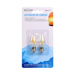 1.5 W LED Replacement Clear Bulbs for Salt Lamps - 2 Pack