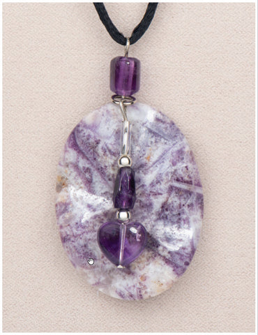 Medicine Stone Necklace: Purple Flower Jasper