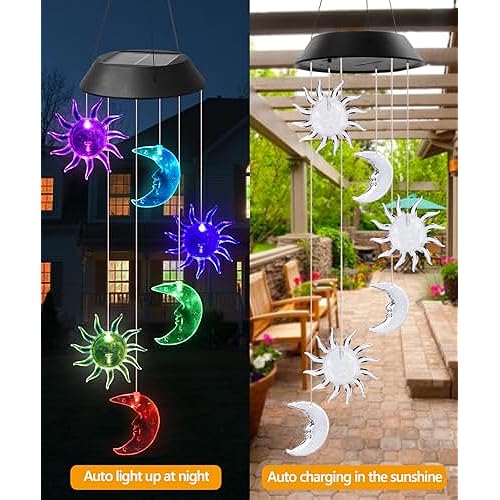 Color Changing Solar Mobile Windchimes