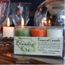 Candle Blessed Kits Herbal - Financial Growth - Divine Clarity