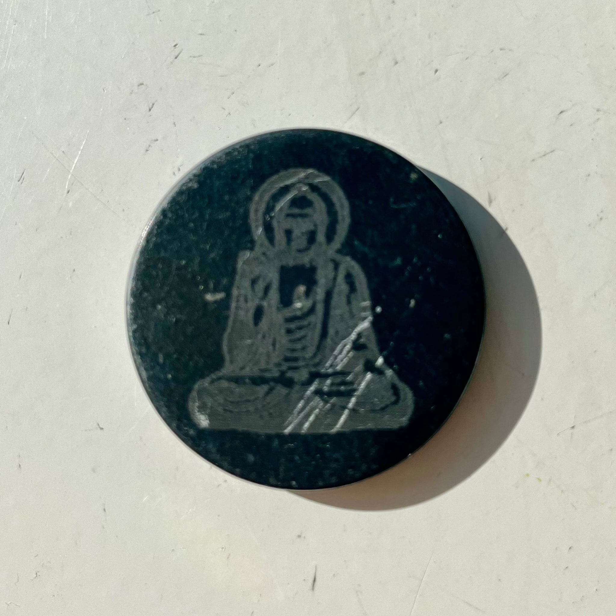 Shungite Cell Phone EMF Blocker - Engraved Buddha