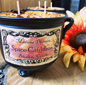 Spice Cauldron Abundance Blessing Spell Candle