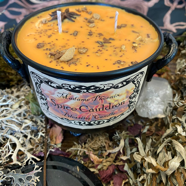Spice Cauldron Abundance Blessing Spell Candle