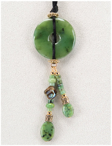 Medicine Stone Necklace: Forest Dream Jade - Divine Clarity