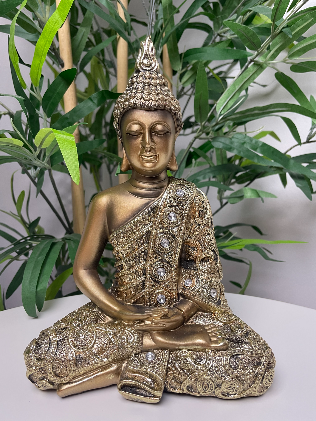 Meditating Gold Buddha Statue