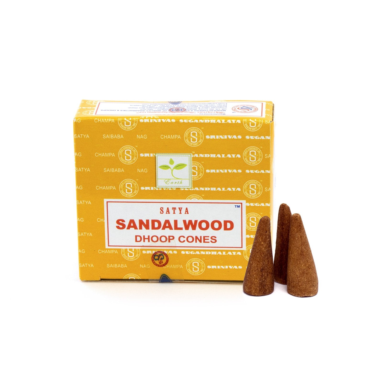 Sandalwood Dhoop Incense Cones - Satya - Divine Clarity