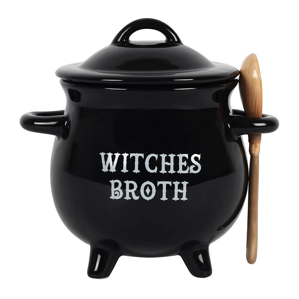 Witches Soup Bowl with Broom Spoon - Divine Clarity