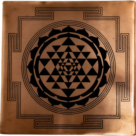 Copper Grid Plate - Sri Yantra - Divine Clarity
