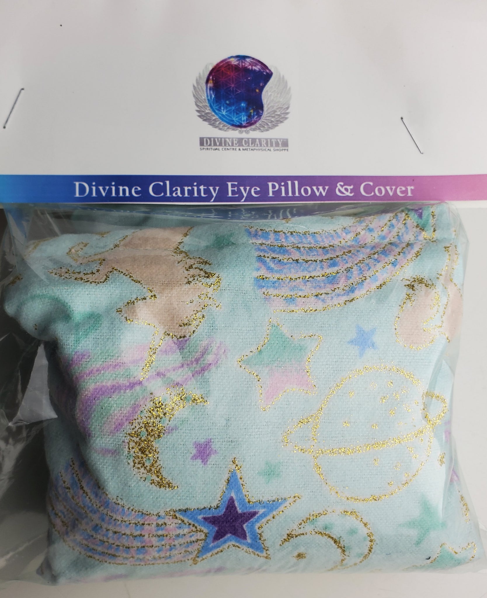 Eye Pillow - Pastel Unicorn Sparkly Cover - Divine Clarity