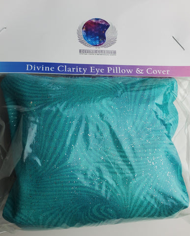 Eye Pillow - Teal Sparkles Cover - Divine Clarity