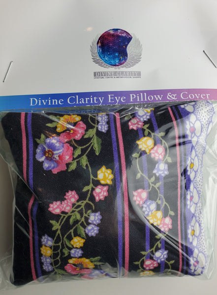 Eye Pillow - Black Flower Cover - Divine Clarity
