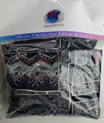 Eye Pillow - Tribal Black/White Cover - Divine Clarity