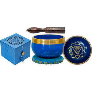 Throat Chakra Singing Bowl Set 3" - Divine Clarity