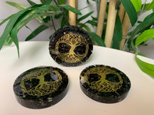 Load image into Gallery viewer, Black Tourmaline Orgone Dome - Tree of Life
