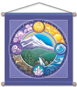 Mandala Meditation Banner - Rainbow Mountain - Divine Clarity