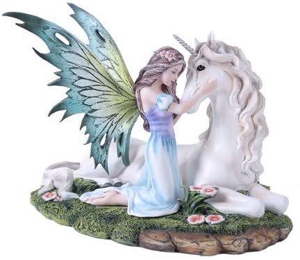 Fairy with Unicorn Statue - Divine Clarity