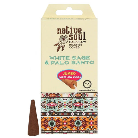 White Sage & Palo Santo Native Soul Backflow Cones - Divine Clarity