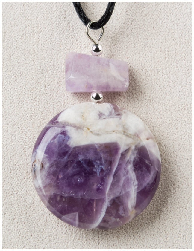 Medicine Stone Necklace: Amethyst Moon - Divine Clarity