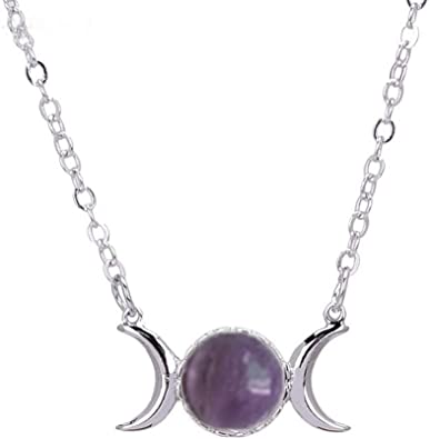 Moon Phase Necklace - Amethyst - Divine Clarity