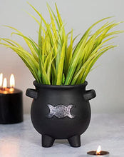 Load image into Gallery viewer, Triple Moon Cauldron Planter
