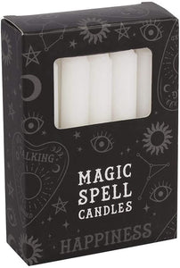 White Happiness Magic Spell Candles - Pack of 12 - Divine Clarity