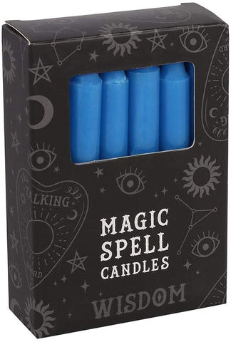 Blue Wisdom Magic Spell Candles - Pack of 12 - Divine Clarity